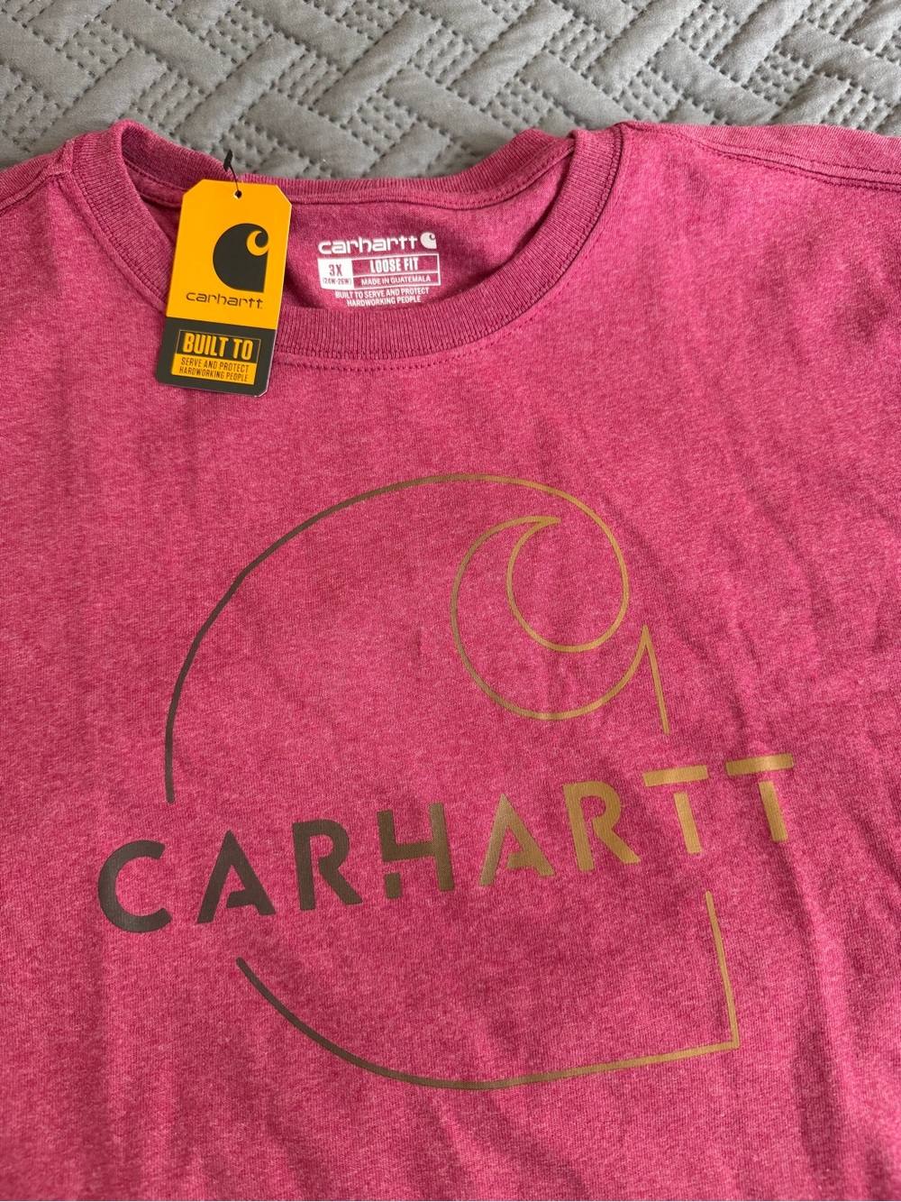Carhartt Women’s Heather Burgundy Graphic Logo Tee